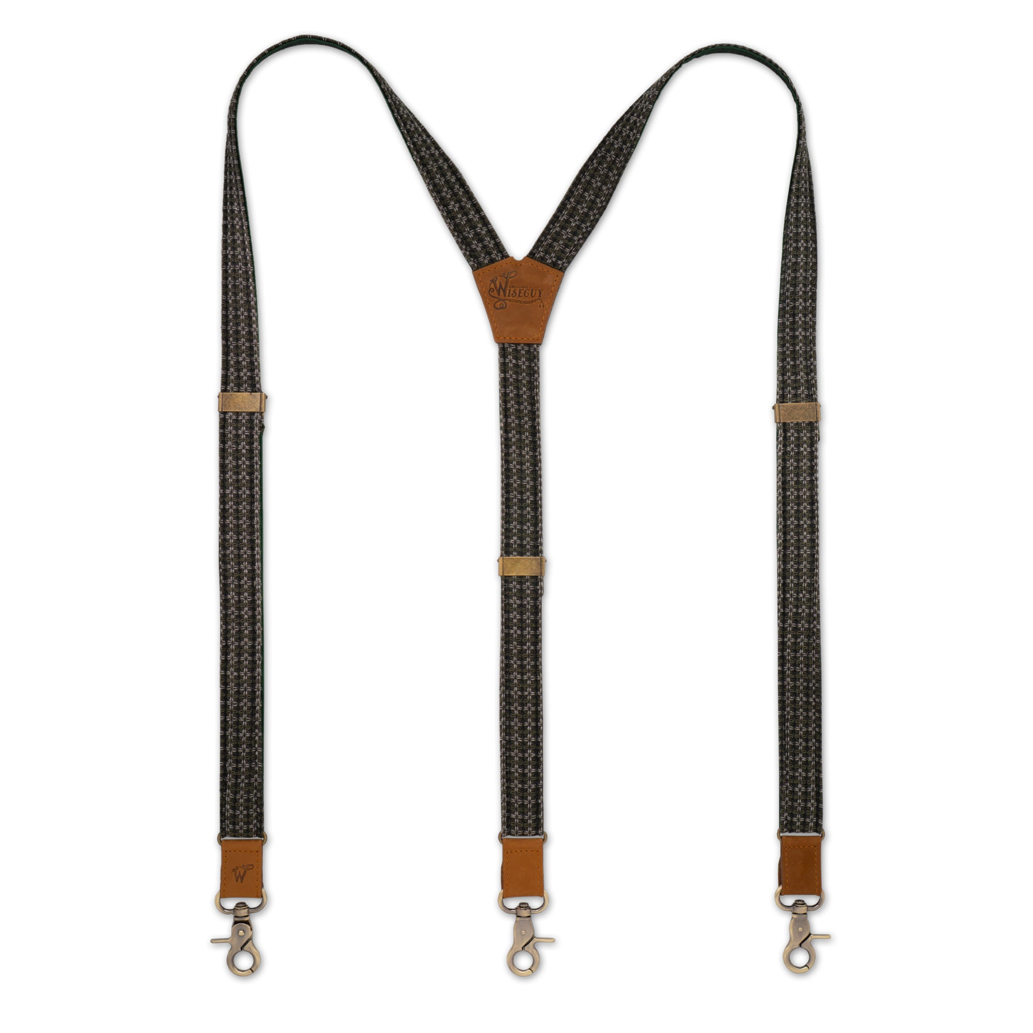 Cotton Silk The Fence Green Slim Suspenders No. G7211