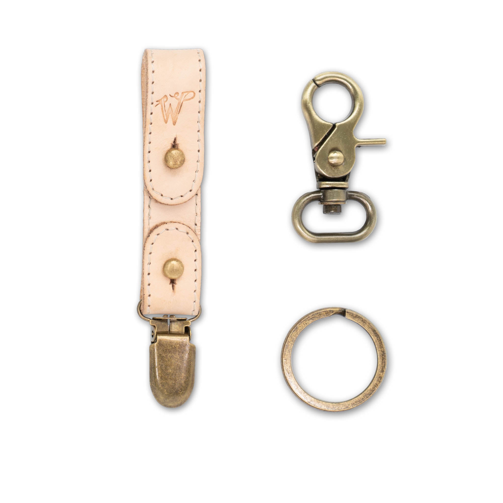 Keyring / Hat-holder Raw Stitched Leather No. A8017