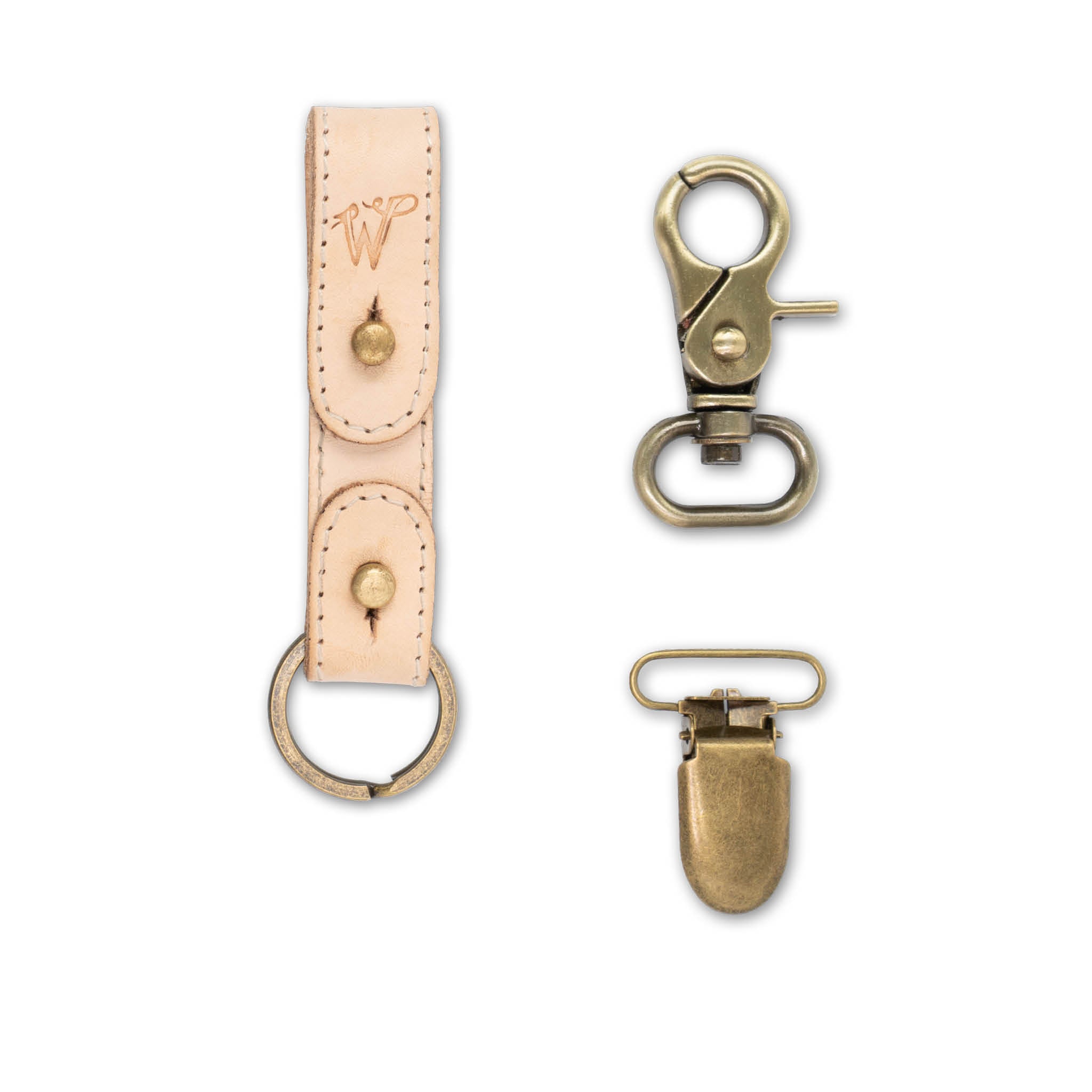 Keyring / Hat-holder Raw Stitched Leather No. A8017