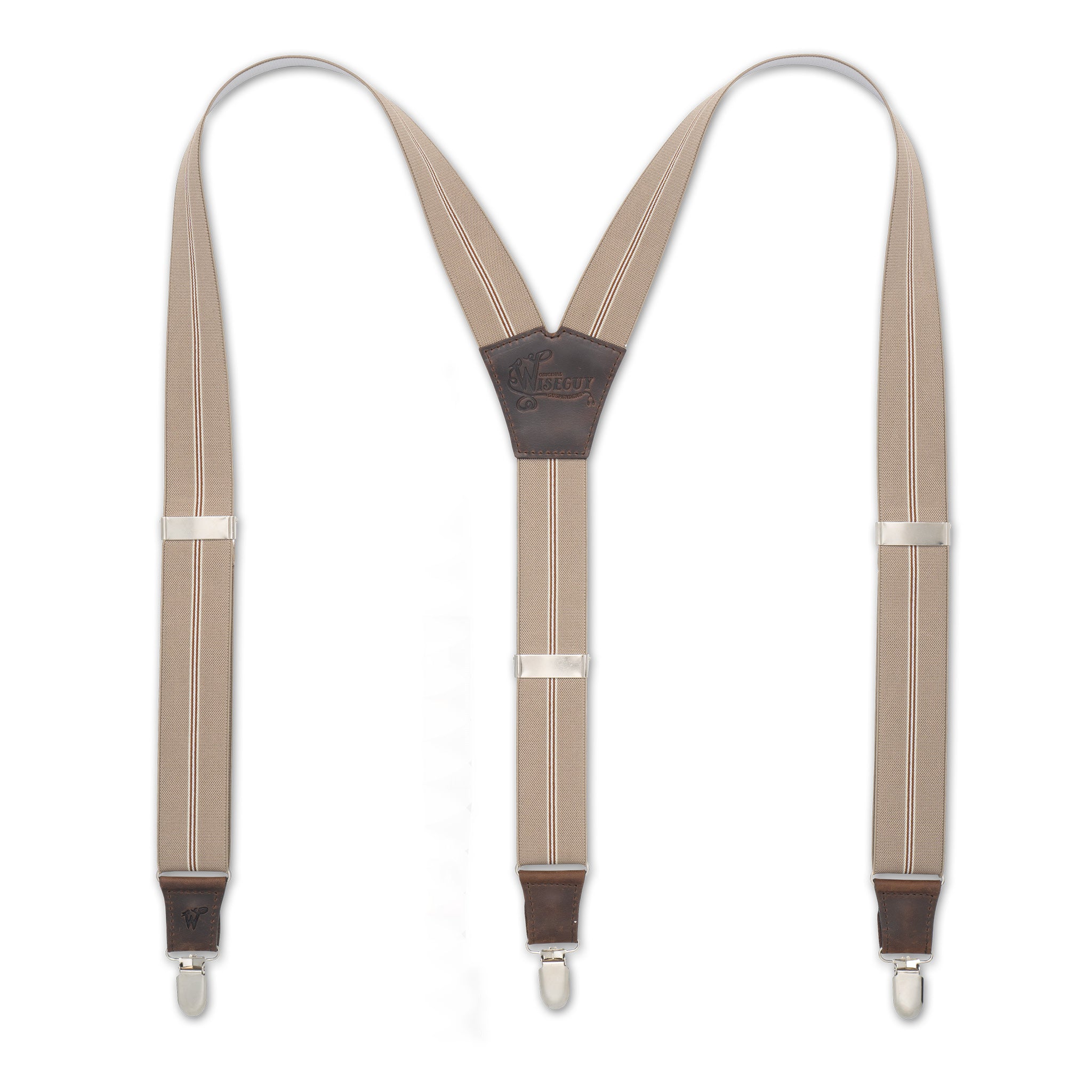 Dapper The Barber Beige Wide Suspenders No. E5322