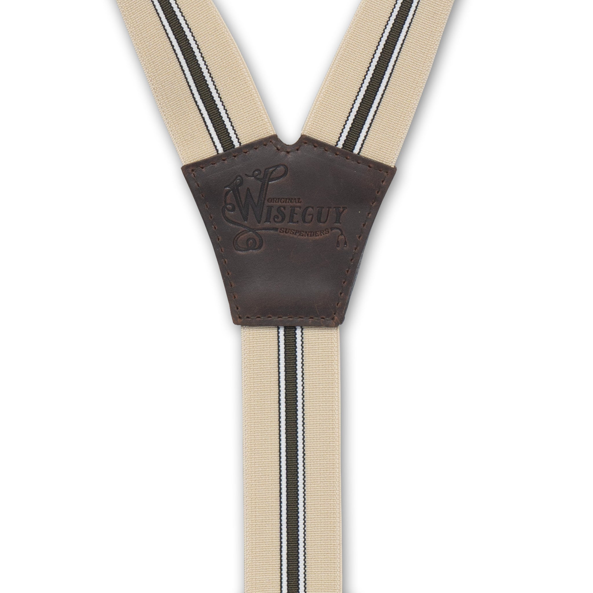 Dapper The Lawyer Beige Wide Suspenders No. E5328