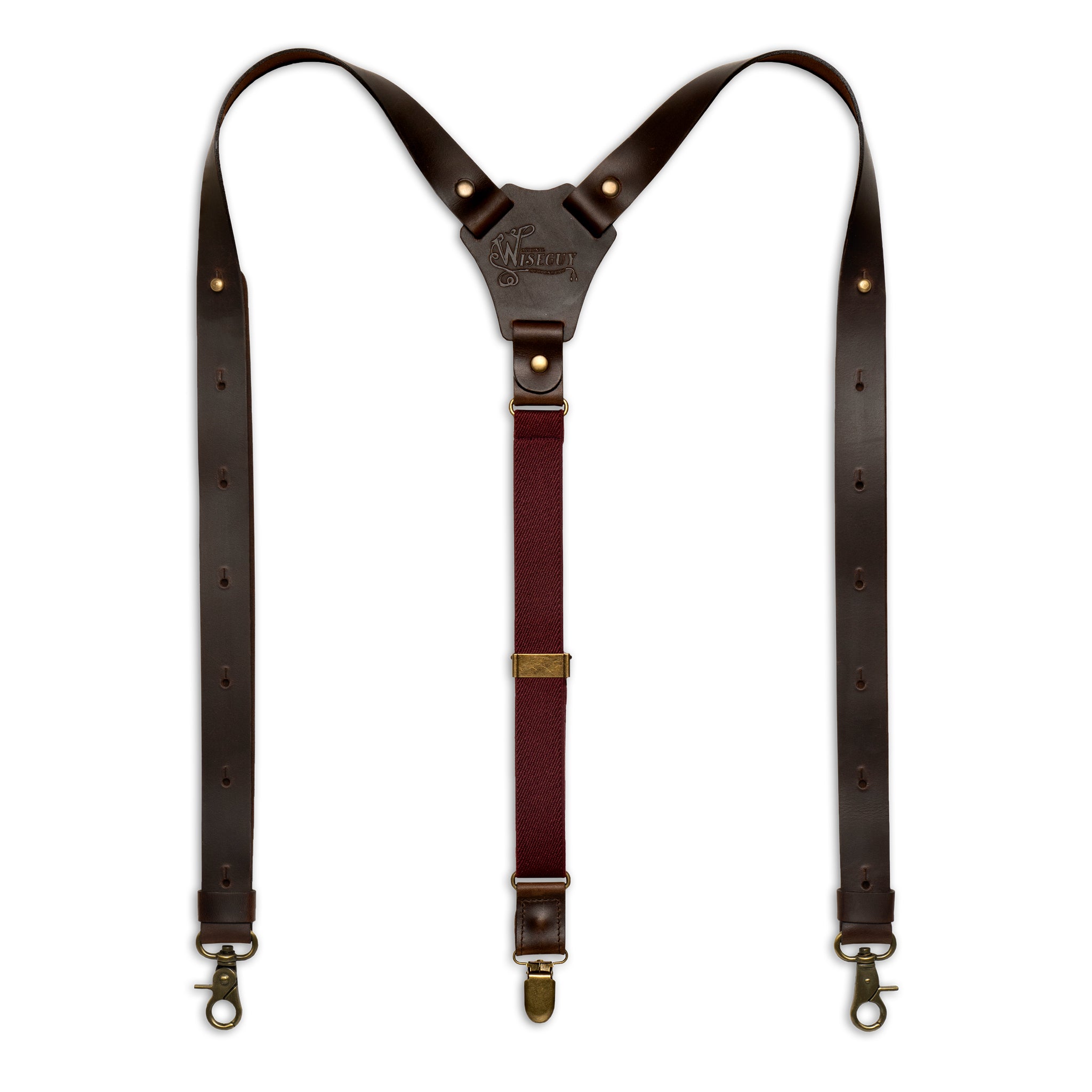 Crazy Horse Flex Dark Brown Slim Suspenders No. F2114