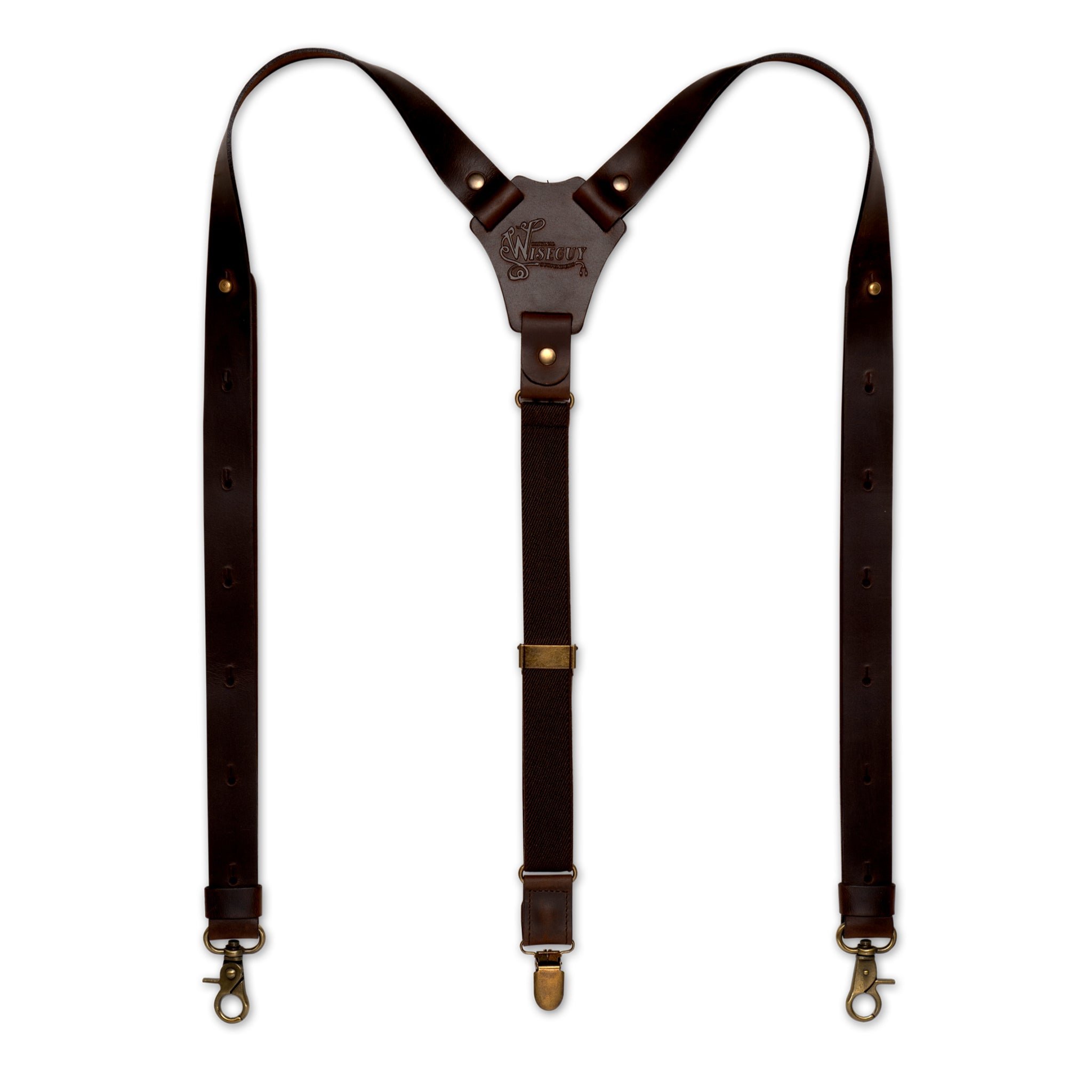 Crazy Horse Flex Dark Brown Slim Suspenders No. F2114