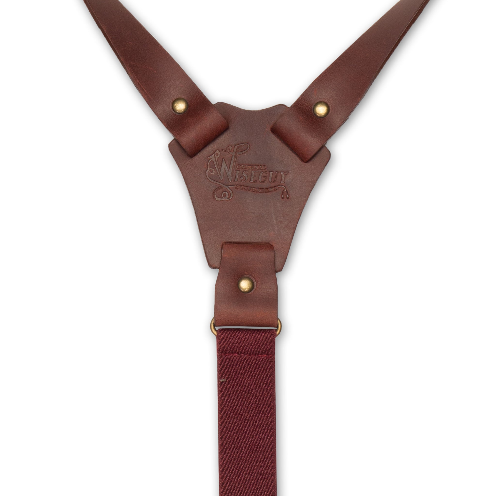 Crazy Horse Flex Burgundy Oxblood Skinny Suspenders No. F2117