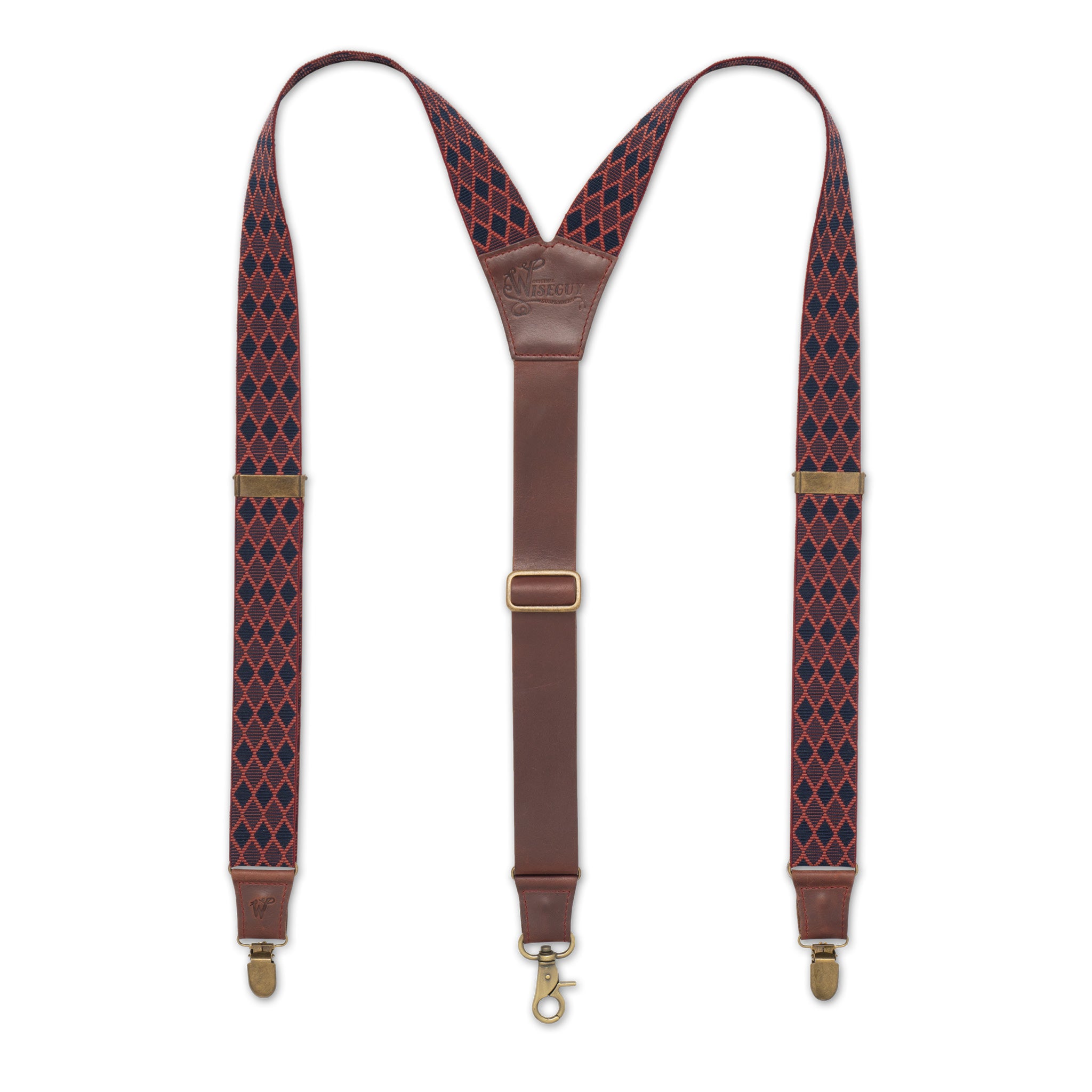 Charger Oxblood Diamond Wide Suspenders No. F3018