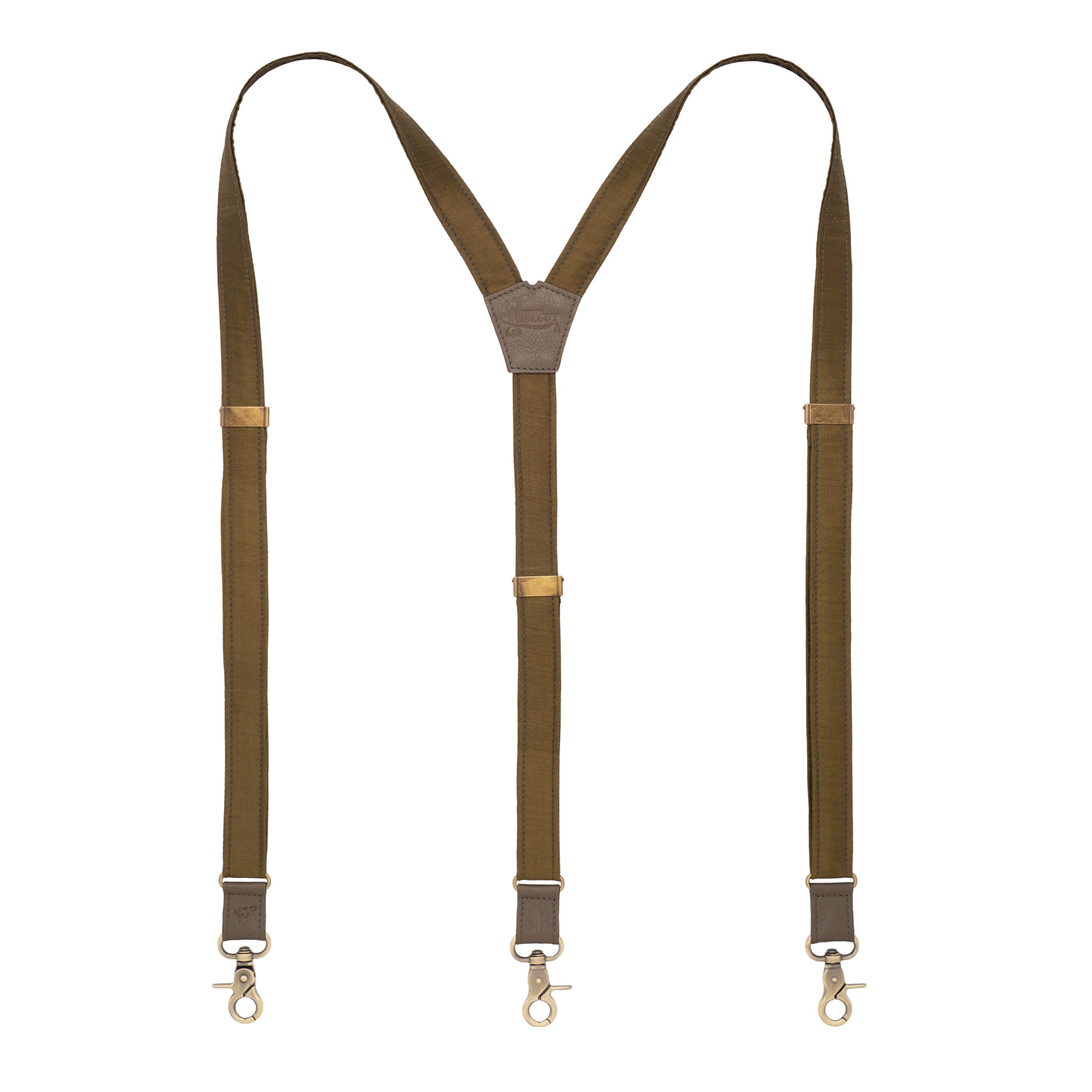 Silk The Pathfinder Olive Green Slim Suspenders No. G7115
