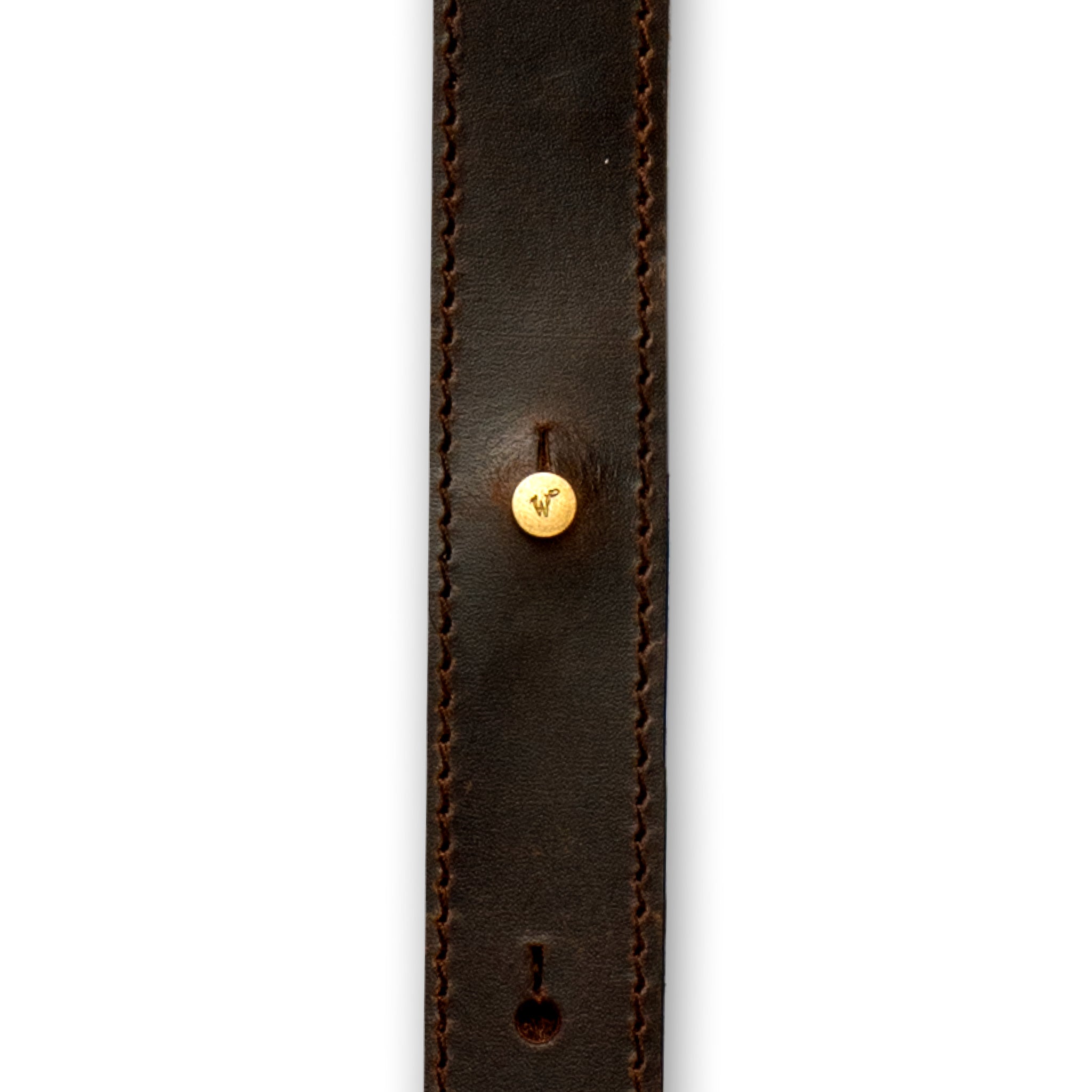 Crazy Horse Stitched Brown Slim Suspenders No. L2210