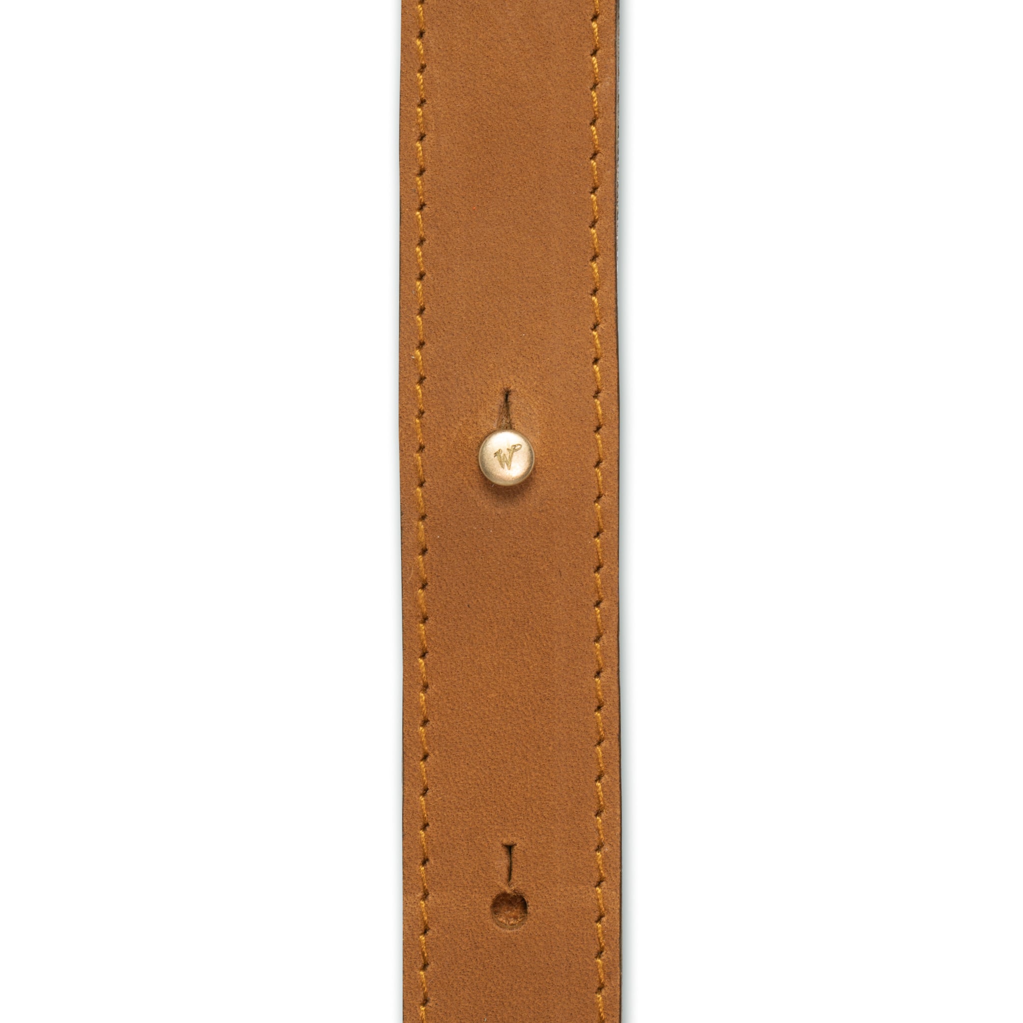 Crazy Horse Stitched Camel Brown Slim Suspenders No. L2211