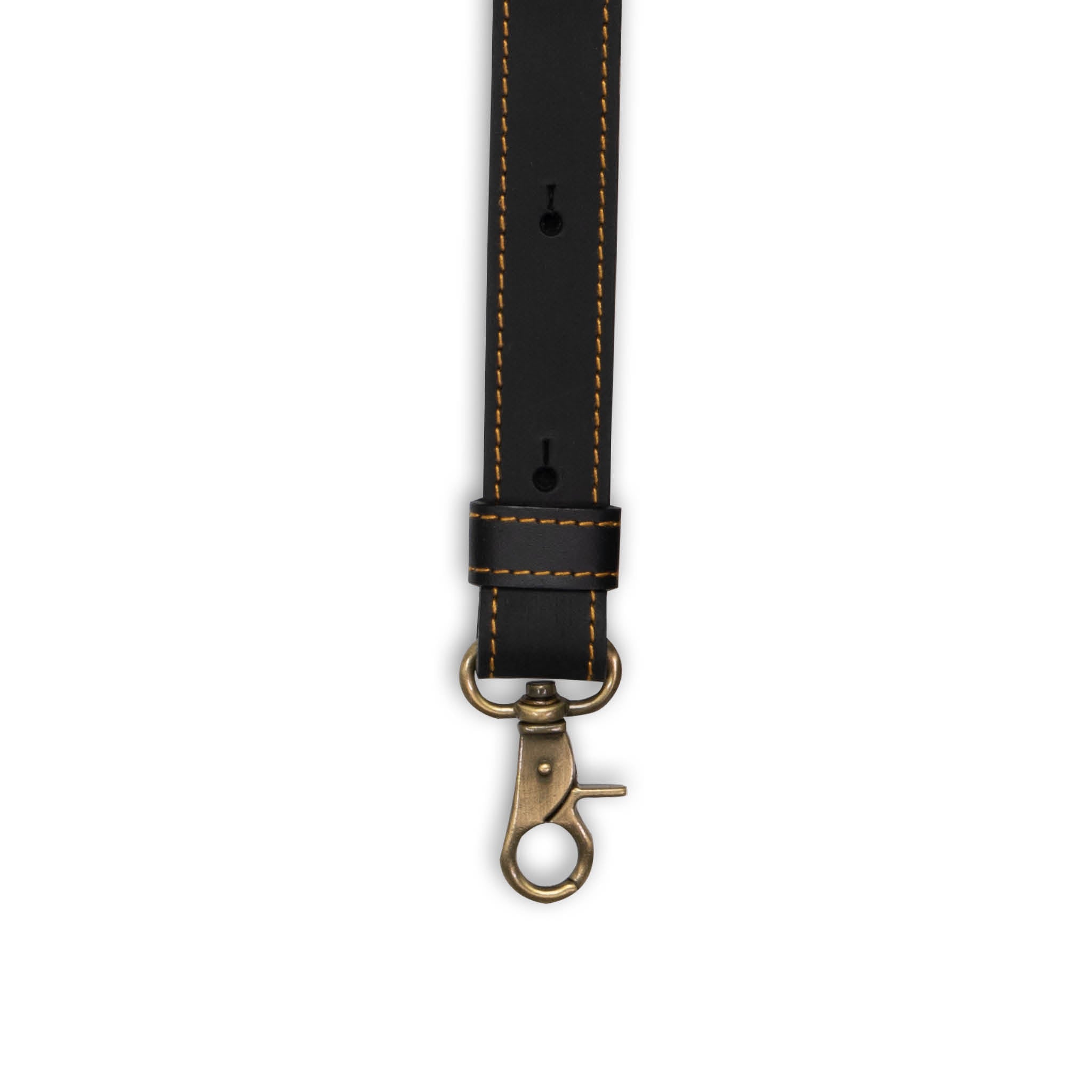 Crazy Horse Stitched Black Yellow Slim Suspenders No. L2214