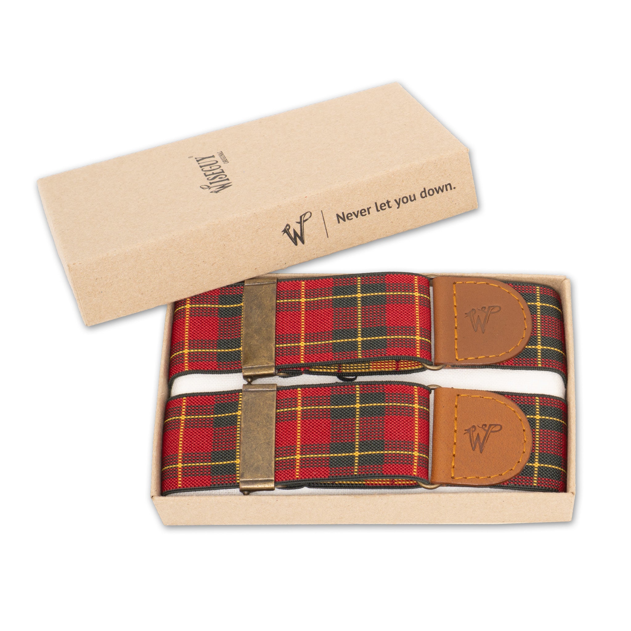 Ärmelhalter Tartan Rot-Grün No. S5413