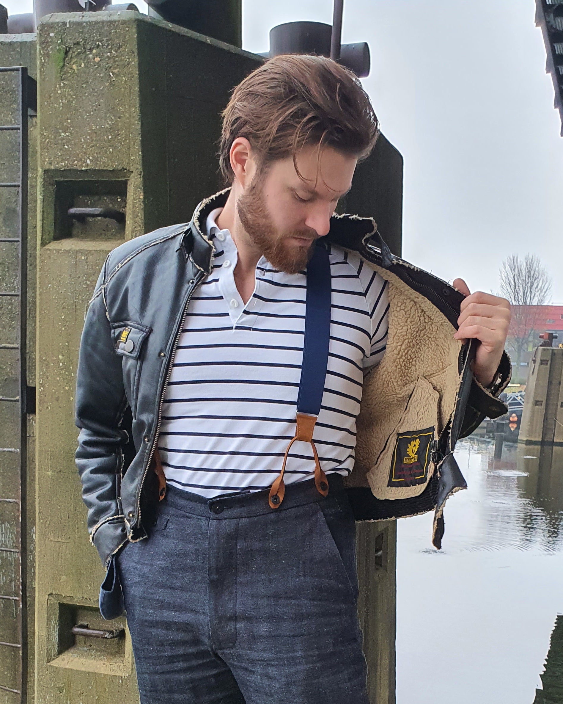 Essential Navy Wide  Suspenders No. E5031